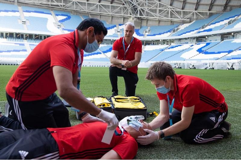 استاد الجنوب يستضيف ورشة عمل لتدريب الطواقم الطبية على التعامل مع الحالات الطارئة