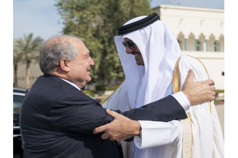 سمو الأمير المفدى يستقبل الرئيس الأرميني