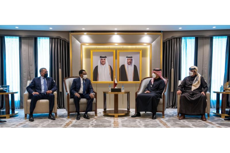 نائب رئيس مجلس الوزراء وزير الخارجية يجتمع مع وزير خارجية تشاد