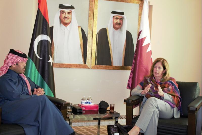 المستشارة الخاصة للأمين العام للأمم المتحدة بشأن ليبيا تجتمع مع سفير دولة قطر