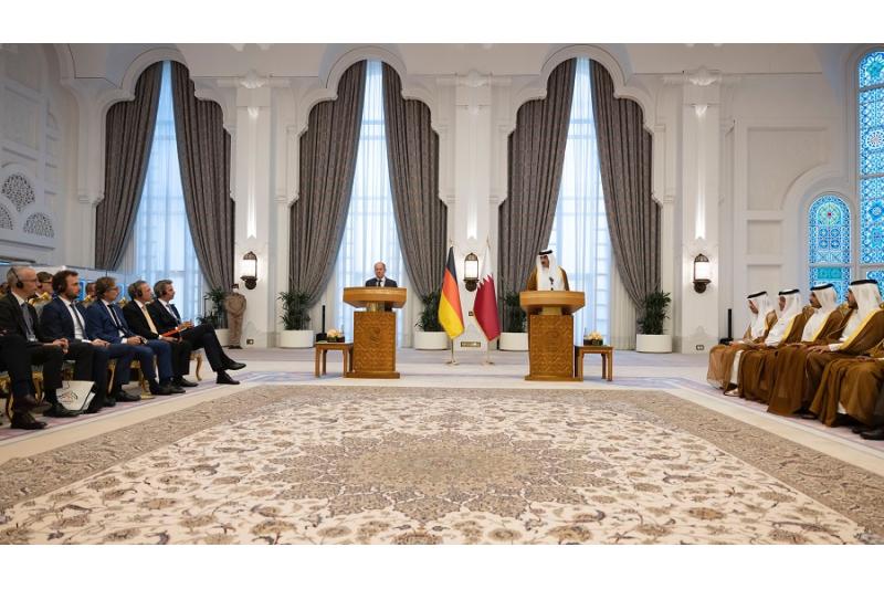 تصريحات صحفية مشتركة لسمو الأمير والمستشار الألماني