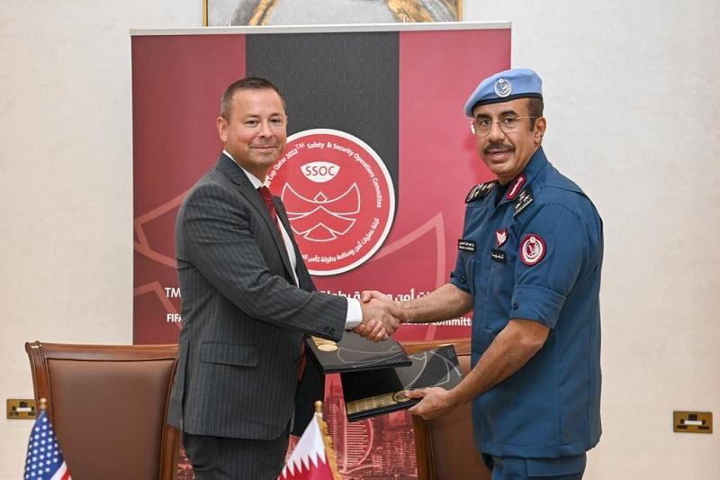 قطر وأمريكا توقعان على الإعلان المشترك بشأن تبادل المعلومات المتعلقة ببطولة كأس العالم