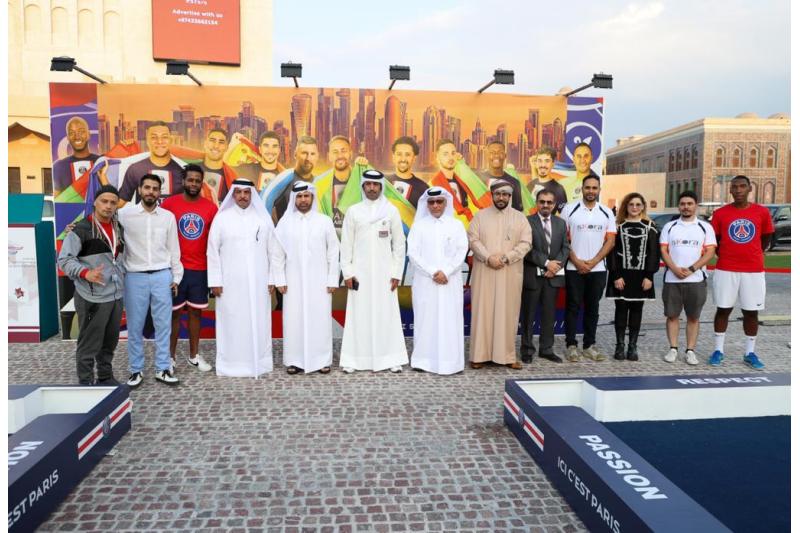 قياس السرعات والمهارات للجمهور خلال فعالية "كرة القدم والهندسة الرياضية" في كتارا