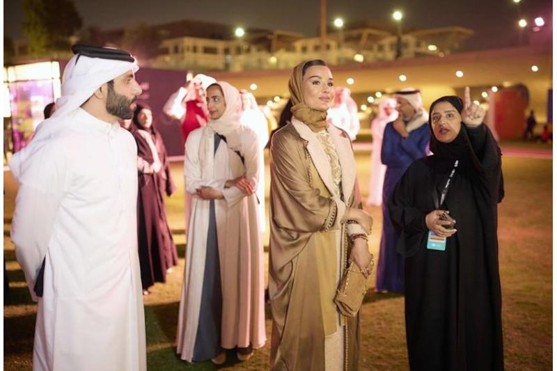 صاحبة السمو تشهد حفل افتتاح مهرجان دريشة للفنون الأدائية