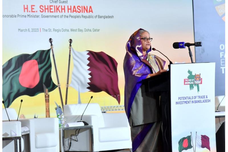 رئيسة وزراء بنغلاديش تدعو رجال الأعمال القطريين إلى الاستثمار في بلادها