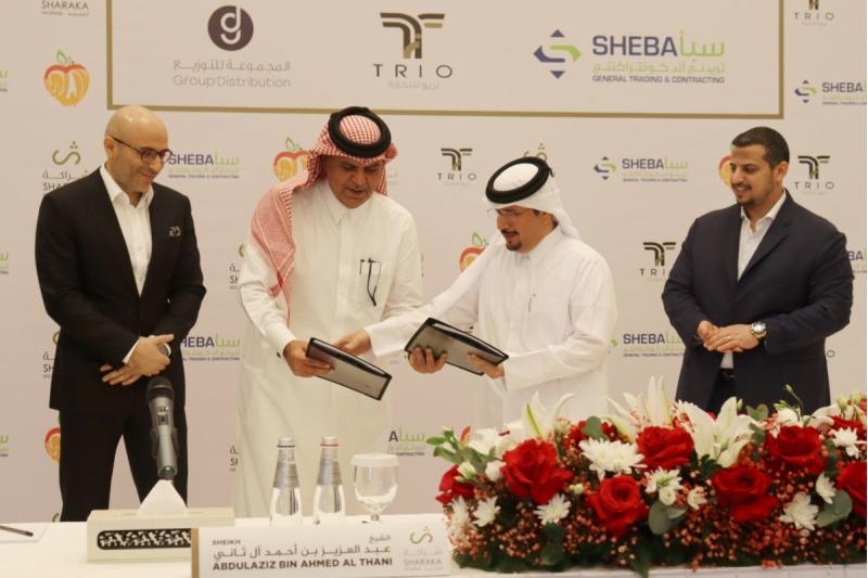 اتفاقية شراكة بين "شراكة القابضة و"مجموعة البلدي القابضة" فى قطاع المواد الغذائية