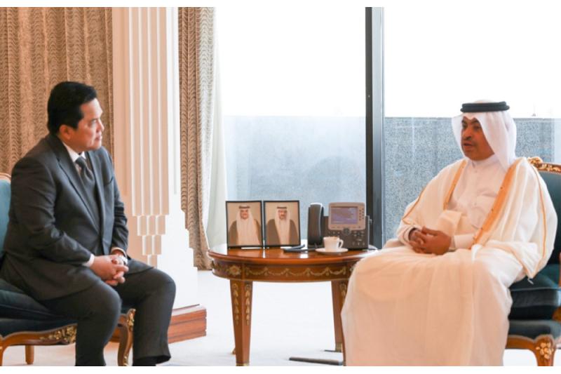 وزير المالية يجتمع مع وزير المؤسسات المملوكة للدولة الإندونيسي