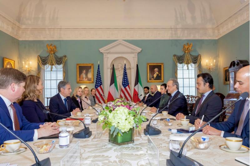 وزيرا خارجية الكويت والولايات المتحدة الأمريكية يبحثان آخر المستجدات الإقليمية والدولية