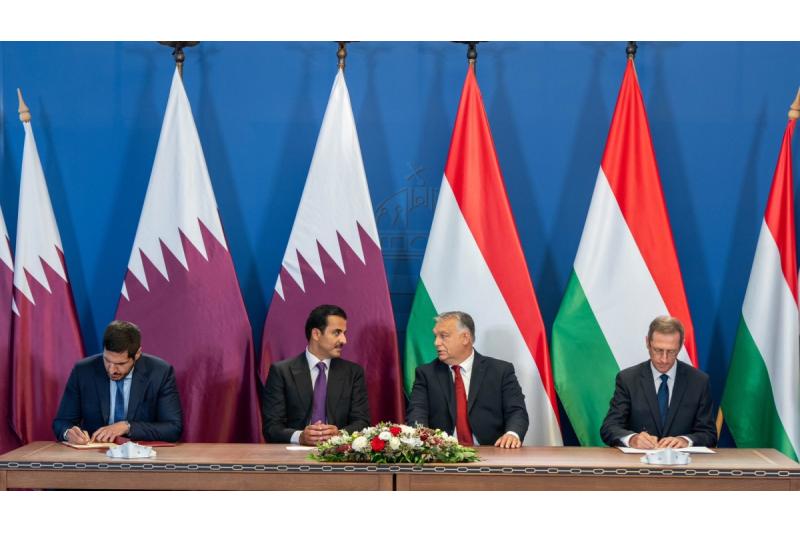 سمو الأمير ورئيس وزراء هنغاريا يشهدان التوقيع على اتفاقية ومذكرات تفاهم