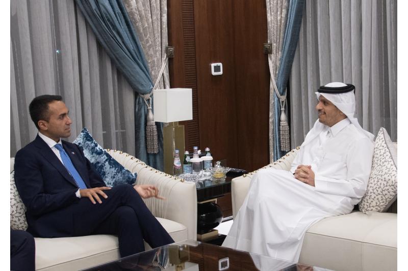 رئيس مجلس الوزراء وزير الخارجية يستقبل الممثل الخاص للاتحاد الأوروبي لمنطقة الخليج