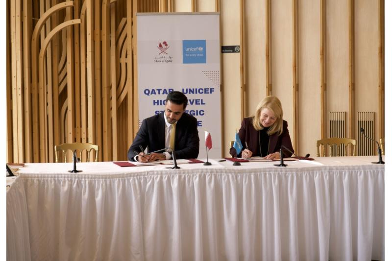 اتفاقيتان بين "قطر للتنمية" و"اليونيسف" لدعم حقوق الطفل والتنمية