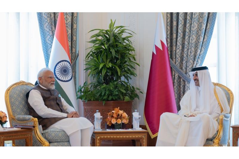 سمو الأمير ورئيس الوزراء الهندي يعقدان جلسة مباحثات رسمية