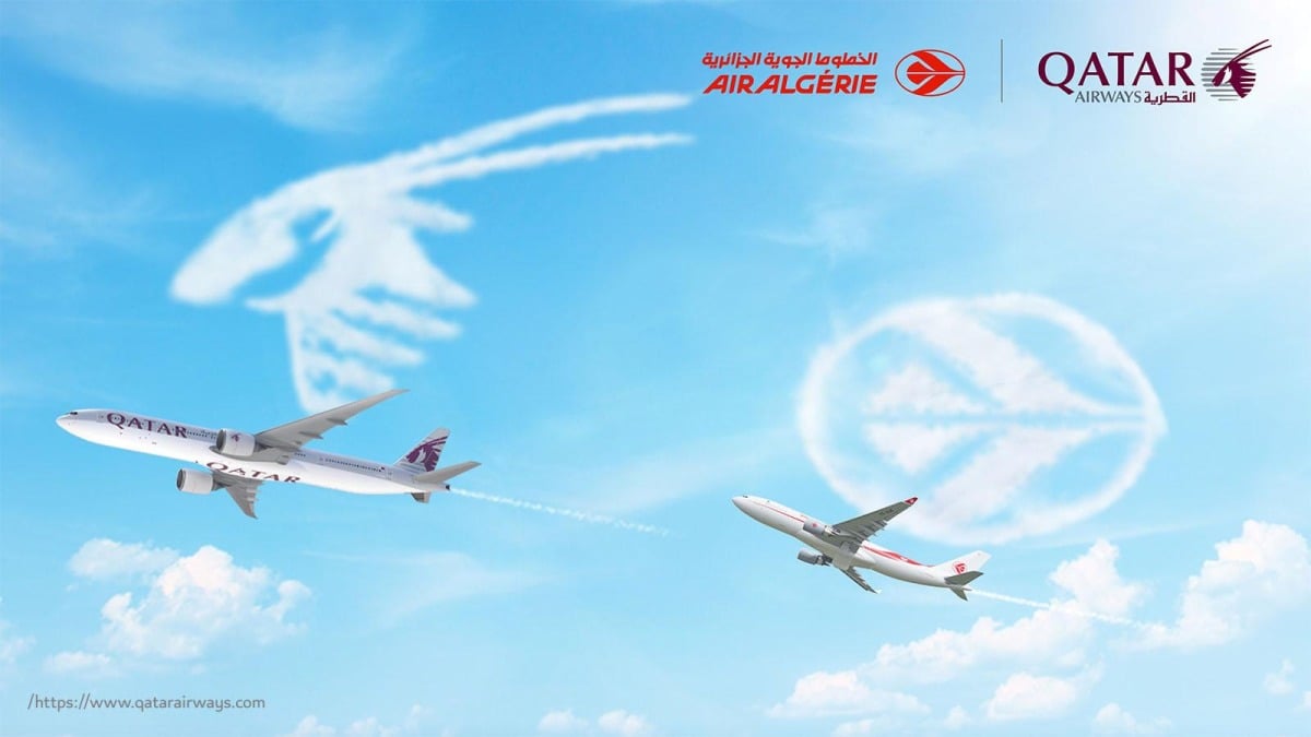 الخطوط القطرية ونظيرتها الجزائرية تطلقان اتفاقية الرمز المشترك