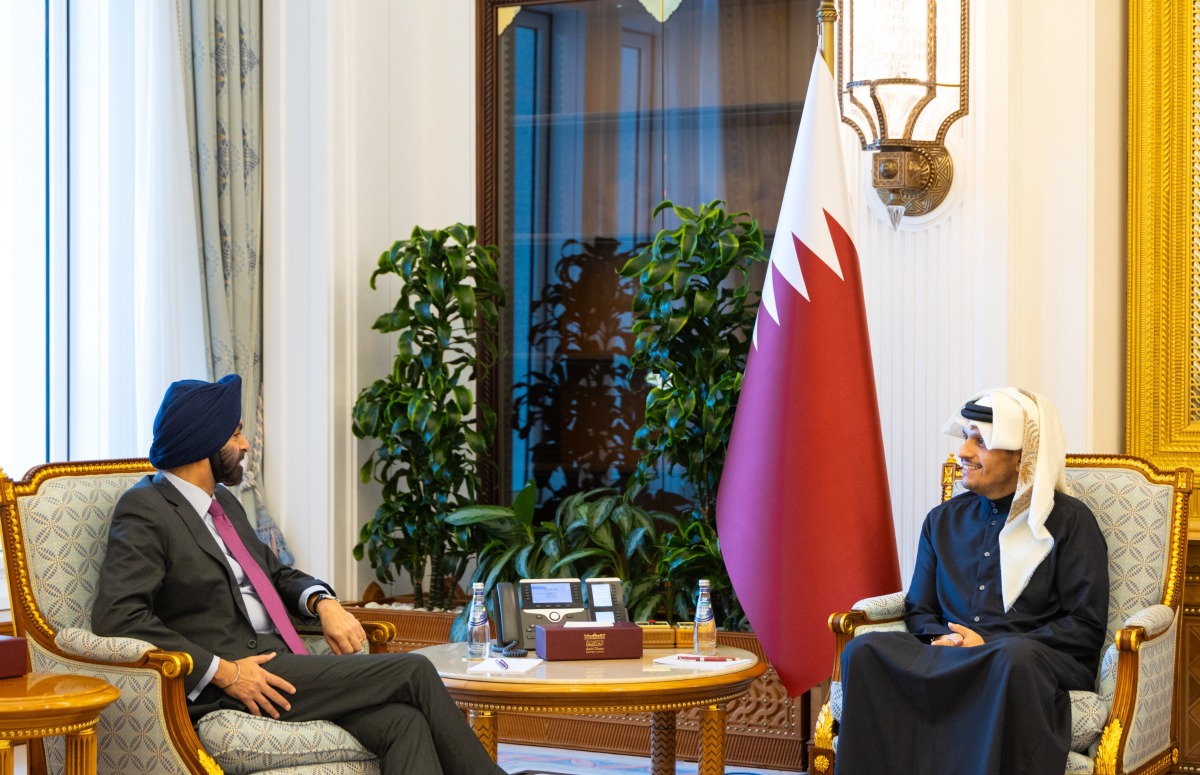 رئيس مجلس الوزراء وزير الخارجية يستقبل رئيس مجموعة البنك الدولي