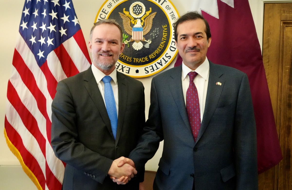 وزير الدولة لشؤون التجارة الخارجية يجتمع مع الممثل التجاري للولايات المتحدة