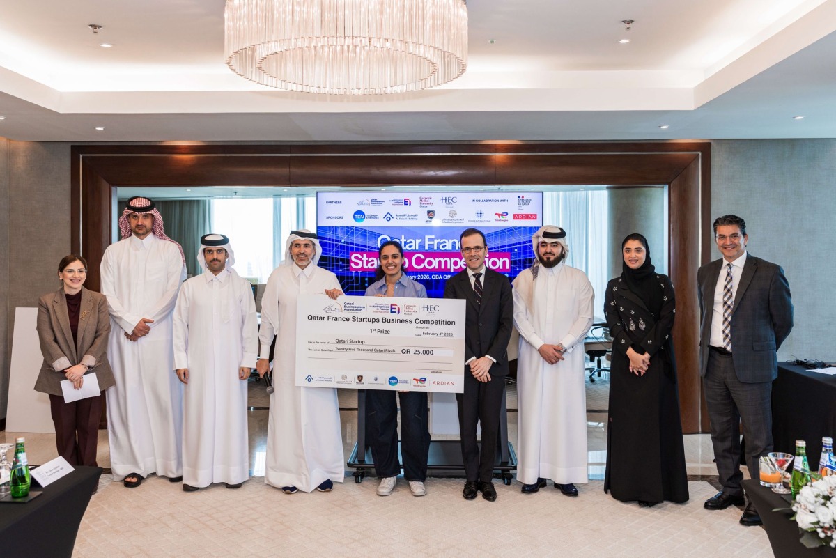 رابطة رجال الأعمال القطريين تتوج 6 شركات قطرية فرنسية ناشئة في مسابقة الابتكار